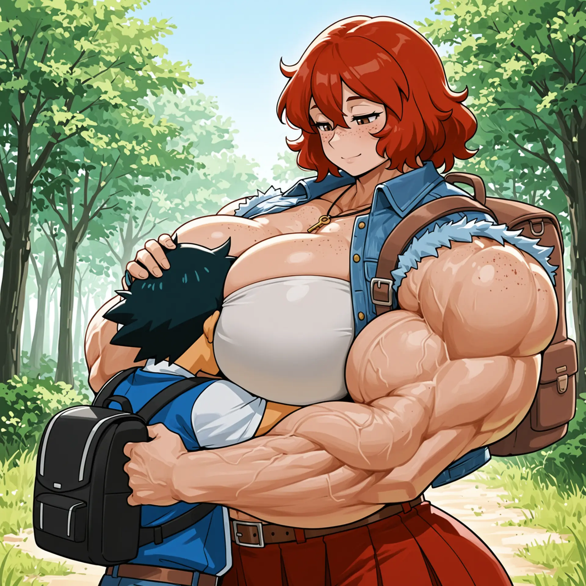 Image: Amy giving her first post-combat hug, comforting the other trainer (Ash cameo)